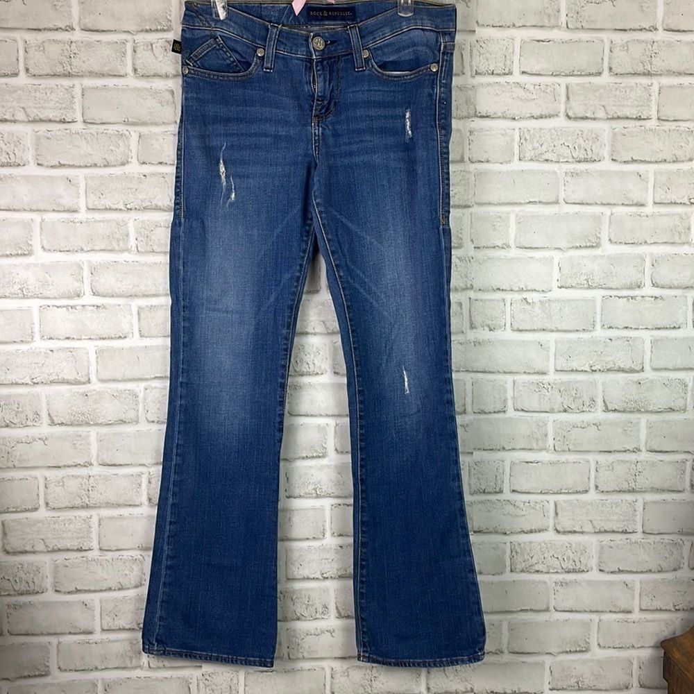 Rock & Republic Women's Kassandra Mid Rise Bootcut Jean Size 6